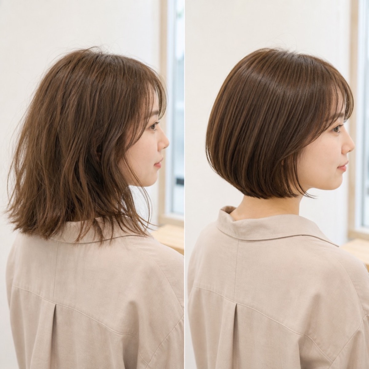 まとまりボブのビフォーアフター