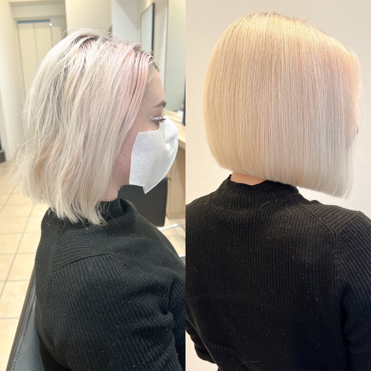 切りっぱなしボブのビフォーアフター