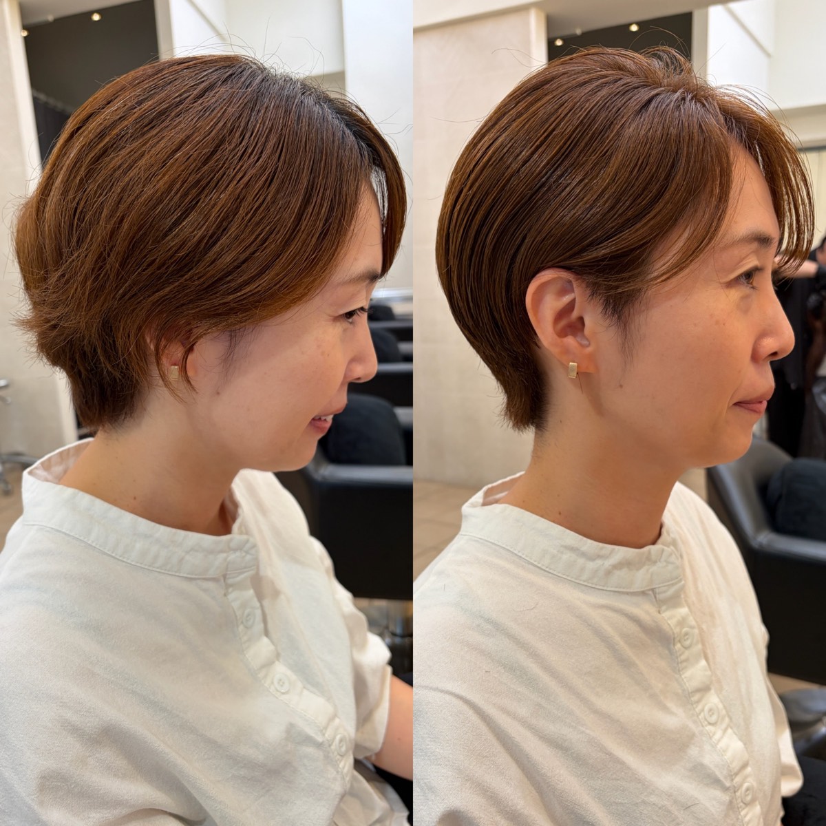 丸みショートのビフォーアフター